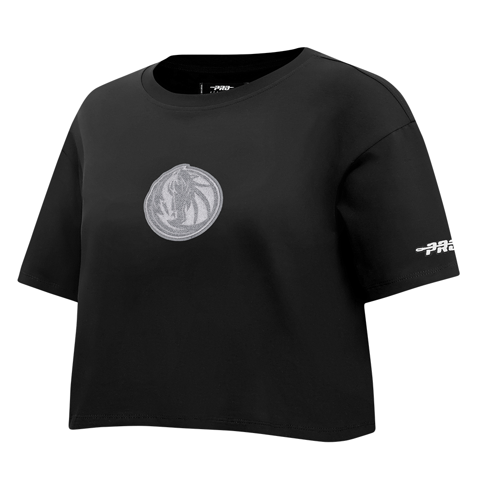 NBA DALLAS MAVERICKS REVERSE FRENCH TERRY WOMEN'S SJ BOXY TEE (BLACK)