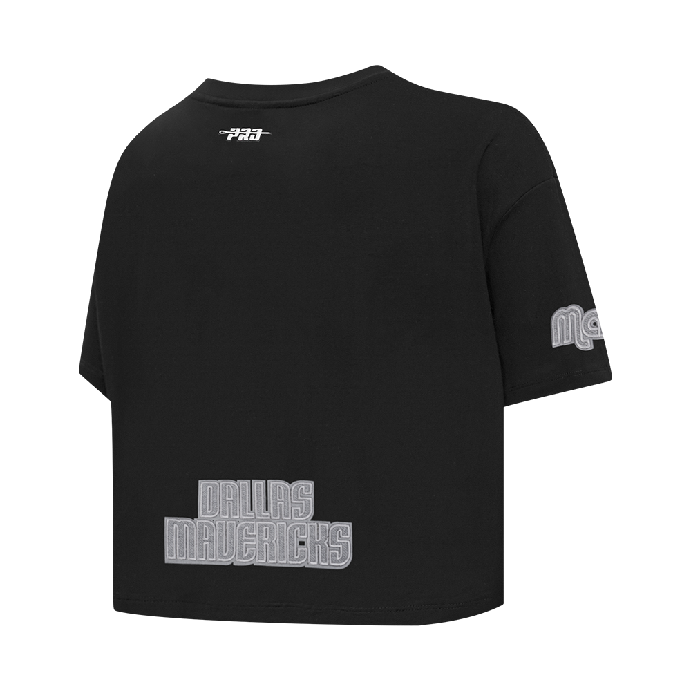 NBA DALLAS MAVERICKS REVERSE FRENCH TERRY WOMEN'S SJ BOXY TEE (BLACK)
