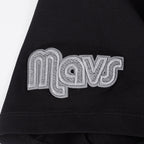 NBA DALLAS MAVERICKS REVERSE FRENCH TERRY WOMEN'S SJ BOXY TEE (BLACK)
