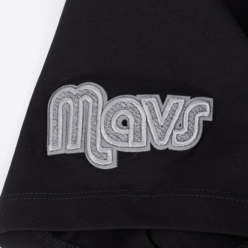 NBA DALLAS MAVERICKS REVERSE FRENCH TERRY WOMEN'S SJ BOXY TEE (BLACK)