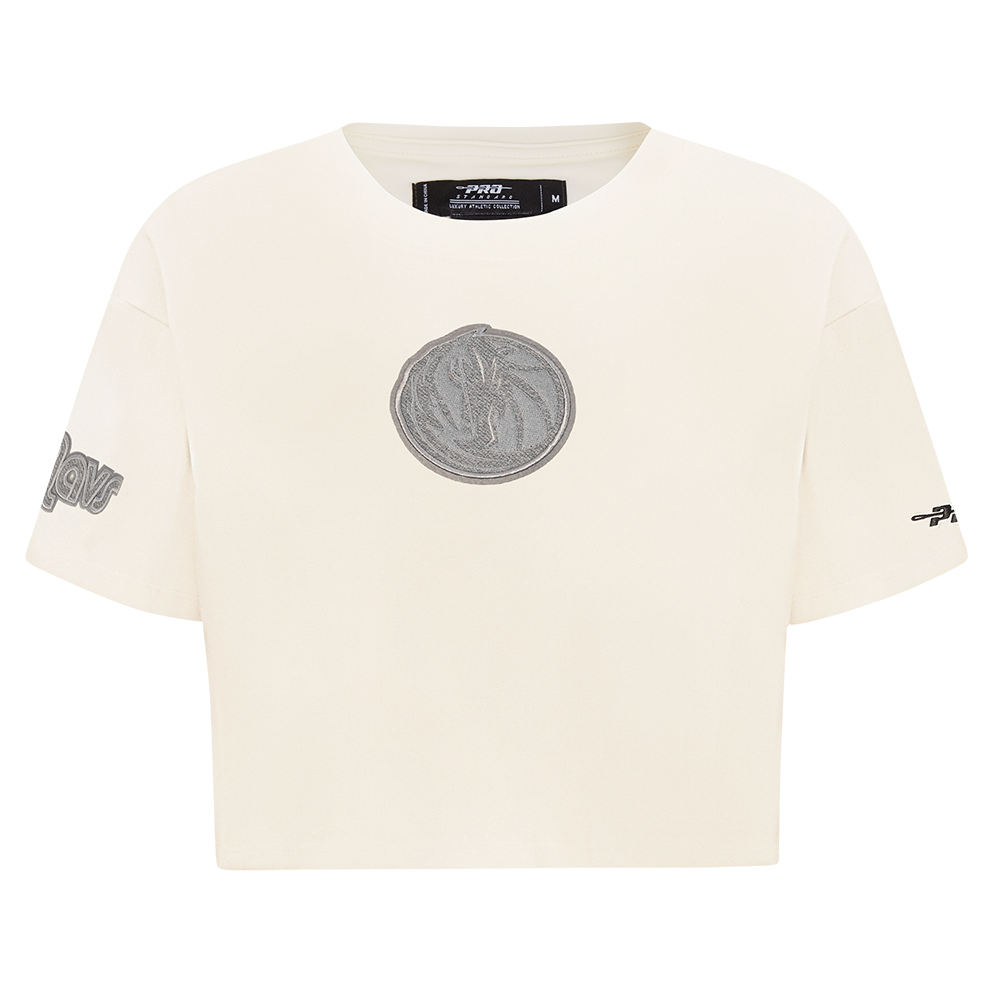 NBA DALLAS MAVERICKS REVERSE FRENCH TERRY WOMEN'S SJ BOXY TEE (EGGSHELL)