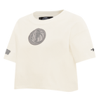NBA DALLAS MAVERICKS REVERSE FRENCH TERRY WOMEN'S SJ BOXY TEE (EGGSHELL)