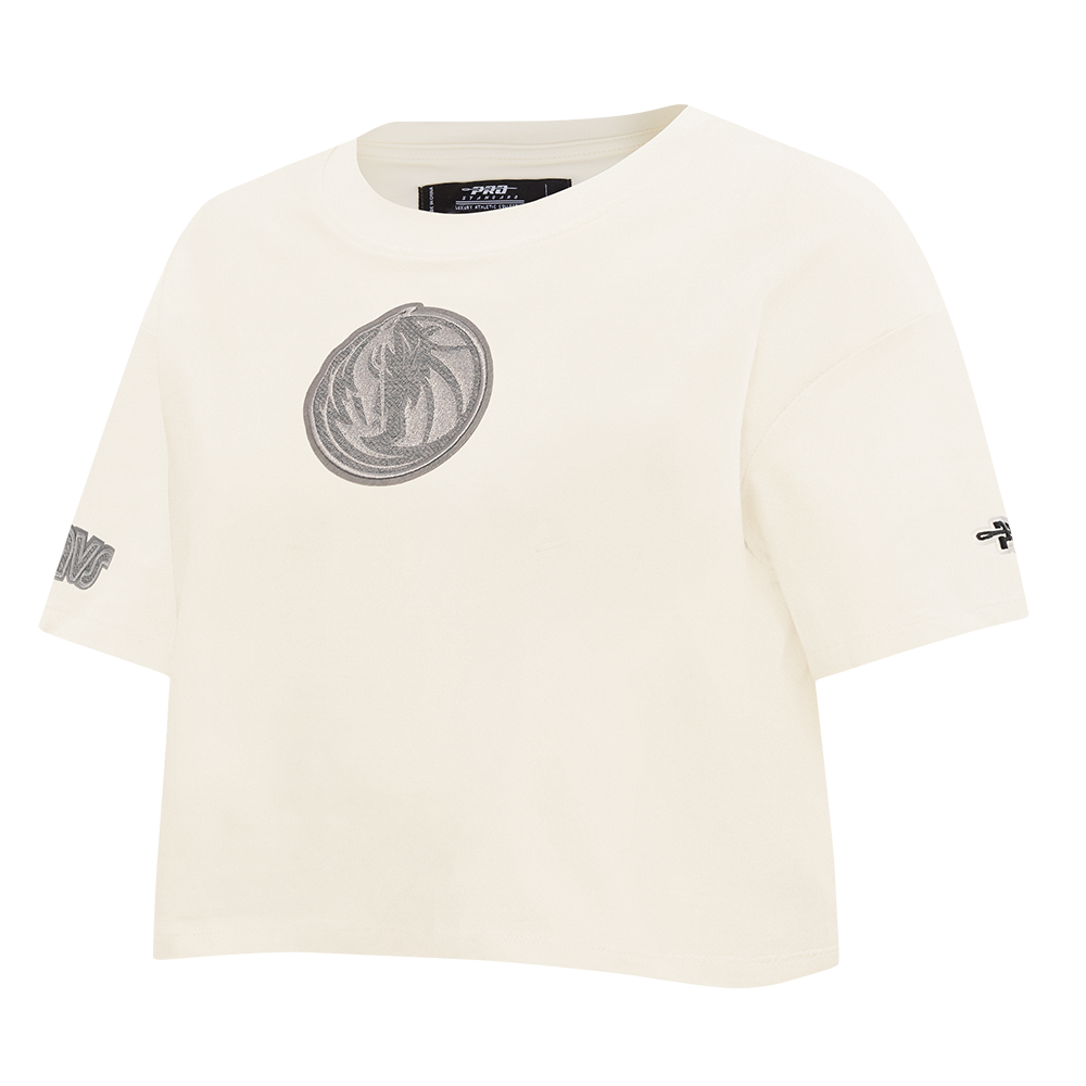 NBA DALLAS MAVERICKS REVERSE FRENCH TERRY WOMEN'S SJ BOXY TEE (EGGSHELL)