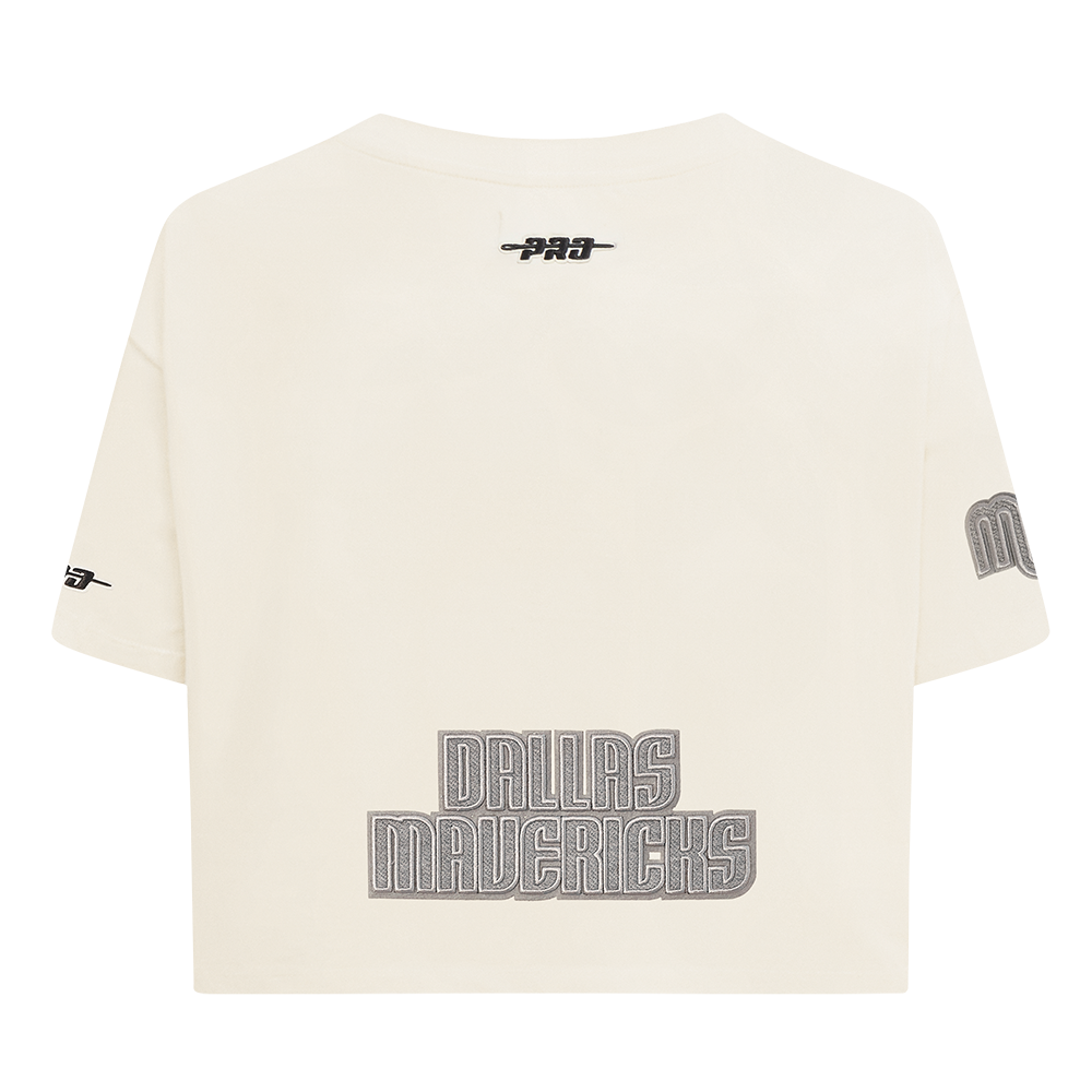 NBA DALLAS MAVERICKS REVERSE FRENCH TERRY WOMEN'S SJ BOXY TEE (EGGSHELL)