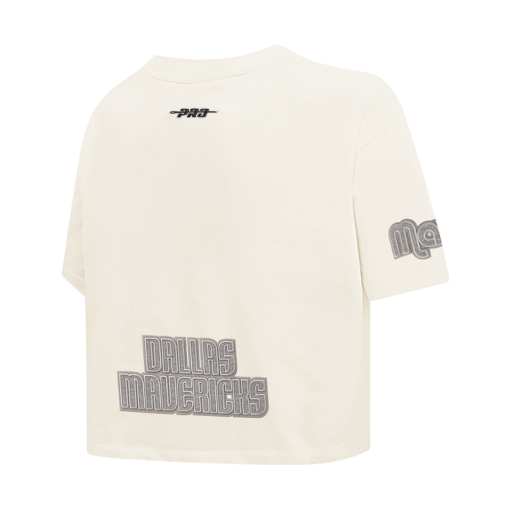 NBA DALLAS MAVERICKS REVERSE FRENCH TERRY WOMEN'S SJ BOXY TEE (EGGSHELL)