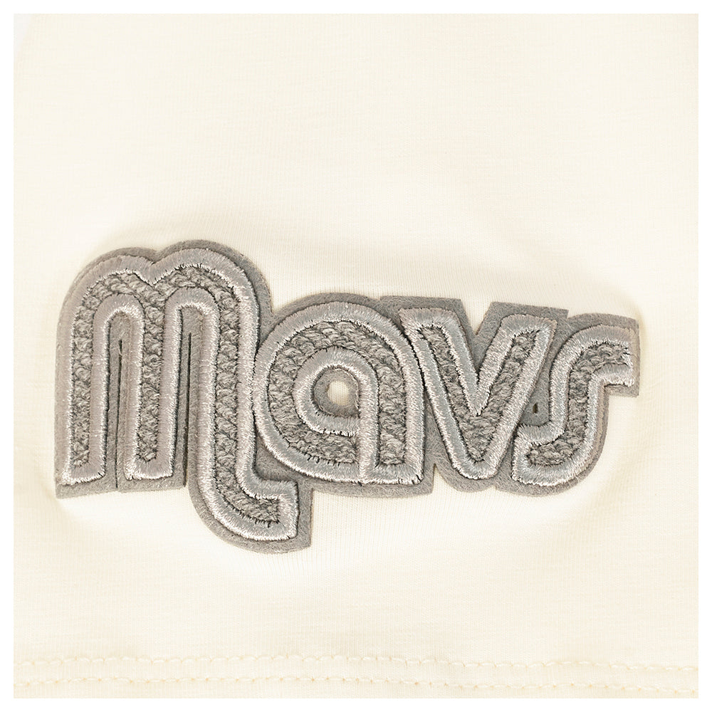 NBA DALLAS MAVERICKS REVERSE FRENCH TERRY WOMEN'S SJ BOXY TEE (EGGSHELL)