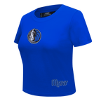 NBA DALLAS MAVERICKS GAME DAY CLASSICS WOMEN'S SJ BABY DOLL TEE (ROYAL BLUE)