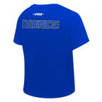 NBA DALLAS MAVERICKS GAME DAY CLASSICS WOMEN'S SJ BABY DOLL TEE (ROYAL BLUE)