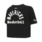 NBA DALLAS MAVERICKS MODERN ORIGINALS T-SHIRT EN JERSEY SIMPLE À COUPE CARRÉE POUR FEMME (NOIR)
