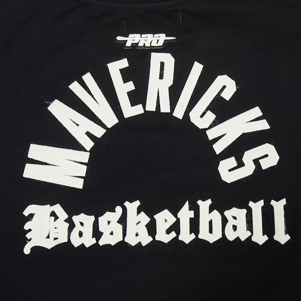 NBA DALLAS MAVERICKS MODERN ORIGINALS T-SHIRT EN JERSEY SIMPLE À COUPE CARRÉE POUR FEMME (NOIR)