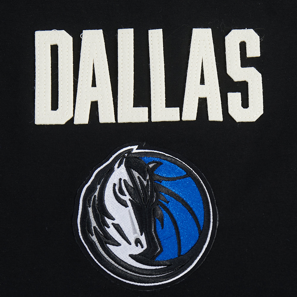 NBA DALLAS MAVERICKS MODERN ORIGINALS T-SHIRT EN JERSEY SIMPLE À COUPE CARRÉE POUR FEMME (NOIR)