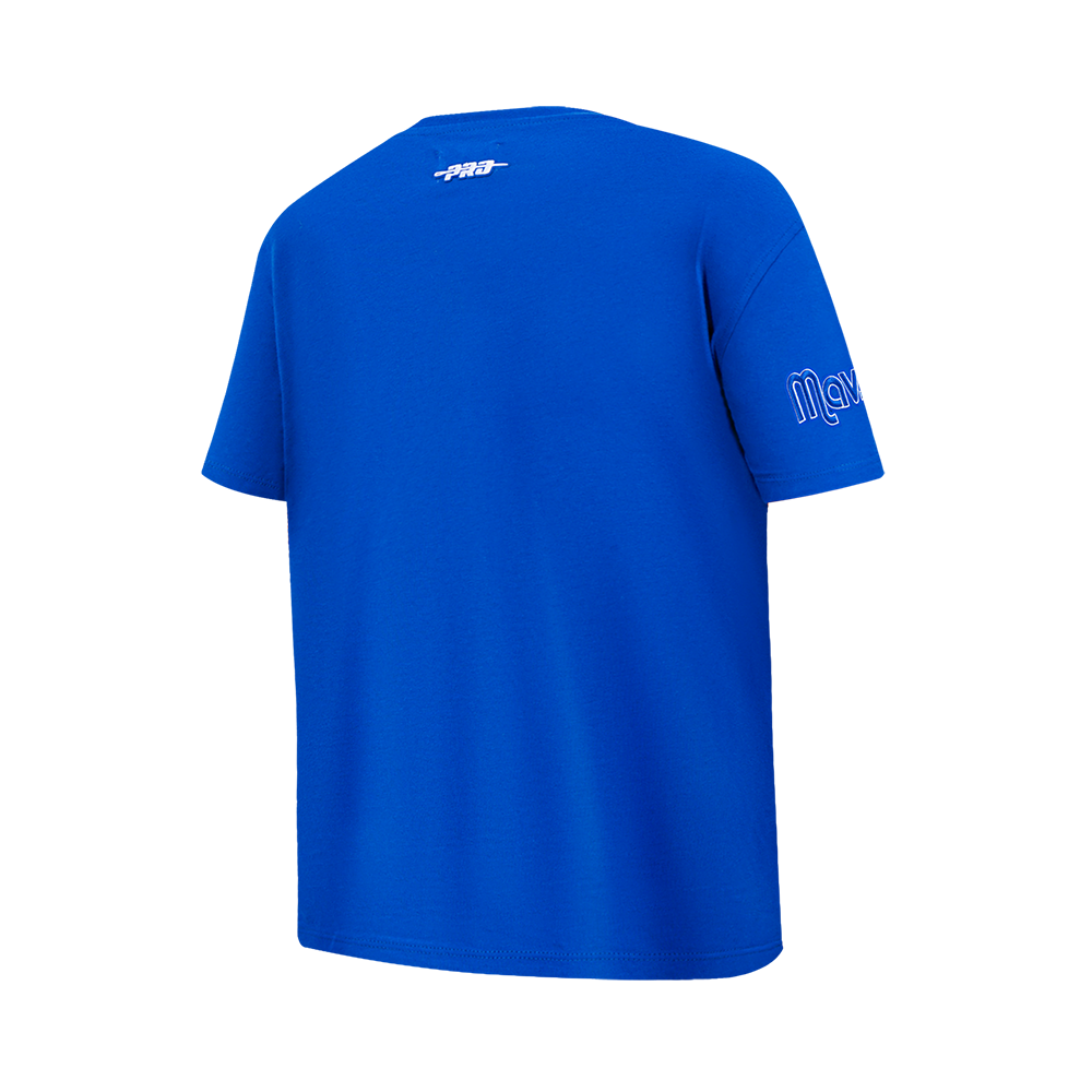 NBA DALLAS MAVERICKS CLASSIC T-SHIRT EN JERSEY SIMPLE POUR GARÇON JUNIOR (BLEU ROYAL)