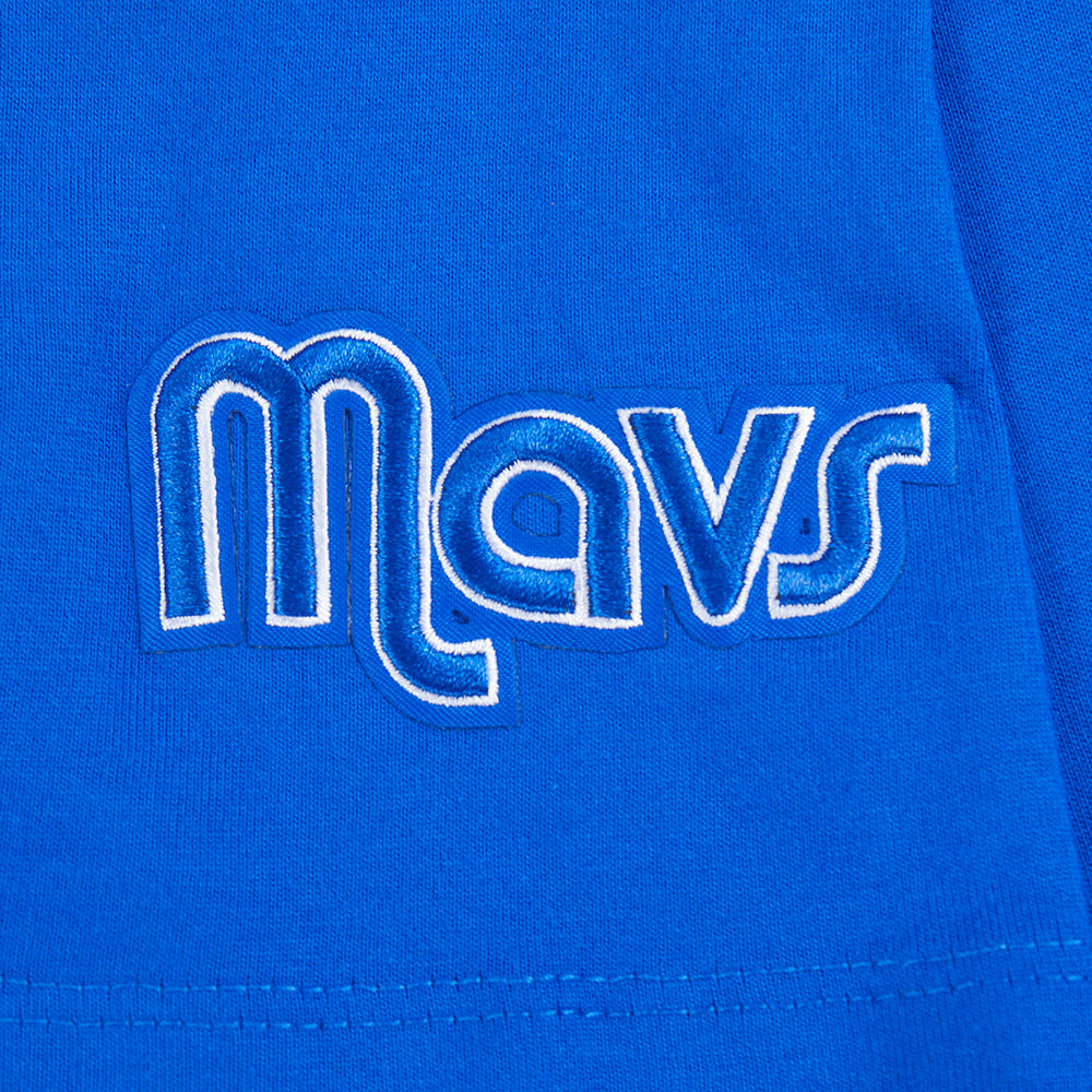 NBA DALLAS MAVERICKS CLASSIC T-SHIRT EN JERSEY SIMPLE POUR GARÇON JUNIOR (BLEU ROYAL)