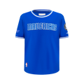NBA DALLAS MAVERICKS CLASSIC BIG BOY'S SS STRIPED RIB TEE (ROYAL BLUE)