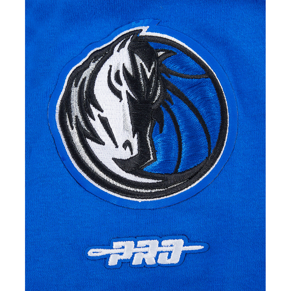 NBA DALLAS MAVERICKS CLASSIC BIG BOY'S SS STRIPED RIB TEE (ROYAL BLUE)