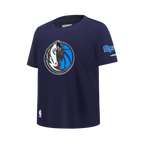 NBA DALLAS MAVERICKS RETRO CLASSIC T-SHIRT À MANCHES COURTES POUR GARÇON JUNIOR (MARINE MINUIT)