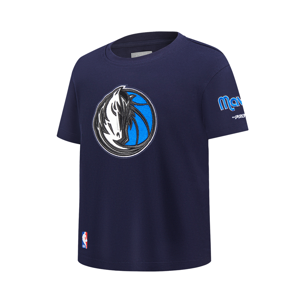 NBA DALLAS MAVERICKS RETRO CLASSIC T-SHIRT À MANCHES COURTES POUR GARÇON JUNIOR (MARINE MINUIT)