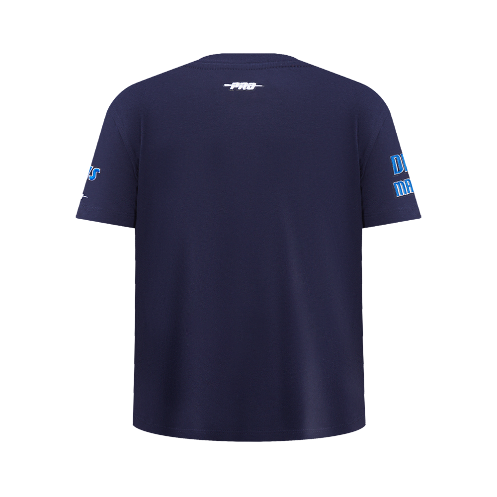NBA DALLAS MAVERICKS RETRO CLASSIC T-SHIRT À MANCHES COURTES POUR GARÇON JUNIOR (MARINE MINUIT)