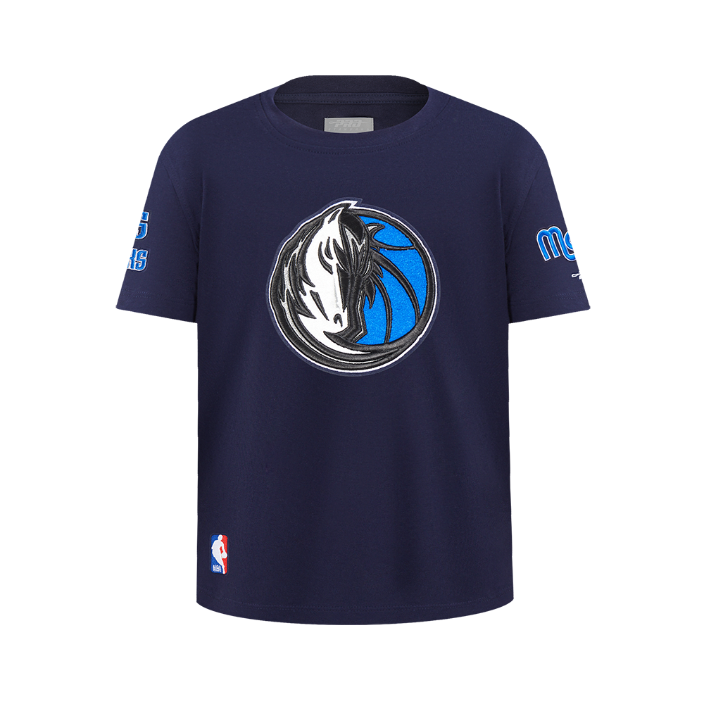 NBA DALLAS MAVERICKS RETRO CLASSIC T-SHIRT À MANCHES COURTES POUR GARÇON JUNIOR (MARINE MINUIT)