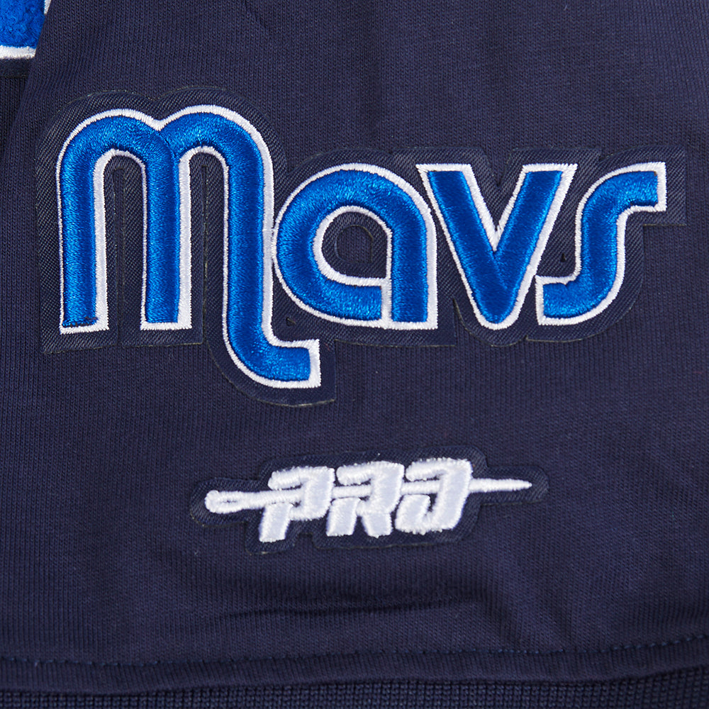 NBA DALLAS MAVERICKS RETRO CLASSIC BIG BOY'S SS STRIPED RIB TEE (MIDNIGHT NAVY)