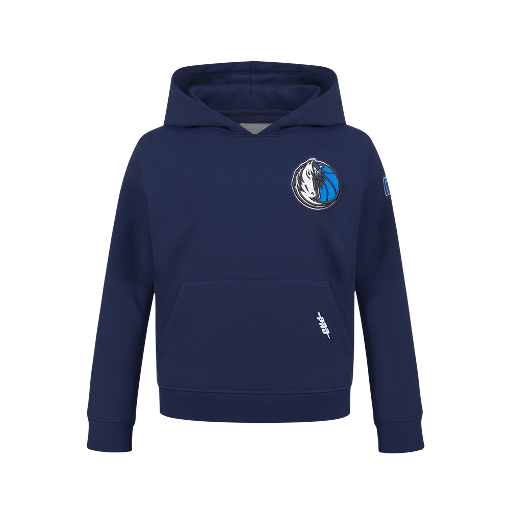 NBA DALLAS MAVERICKS CLASSIC BIG BOY'S FLEECE PULLOVER HOODIE (MIDNIGHT NAVY)