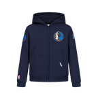 NBA DALLAS MAVERICKS CLASSIC CHANDAIL À CAPUCHON EN MOLLETON À GLISSIÈRE POUR GARÇON JUNIOR (MARINE MINUIT)