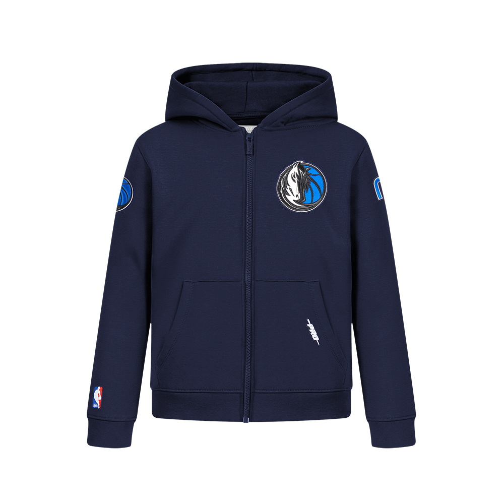 NBA DALLAS MAVERICKS CLASSIC CHANDAIL À CAPUCHON EN MOLLETON À GLISSIÈRE POUR GARÇON JUNIOR (MARINE MINUIT)
