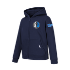 NBA DALLAS MAVERICKS CLASSIC CHANDAIL À CAPUCHON EN MOLLETON À GLISSIÈRE POUR GARÇON JUNIOR (MARINE MINUIT)