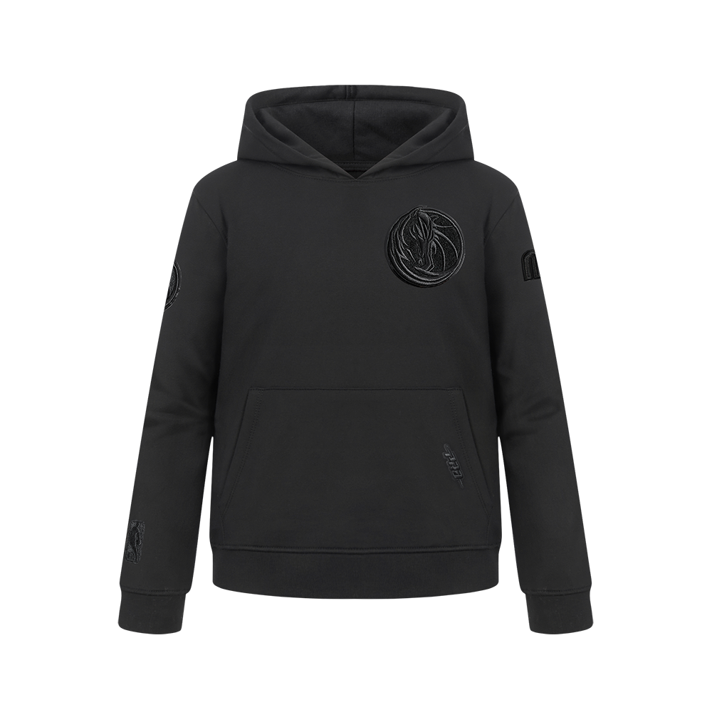 NBA DALLAS MAVERICKS TRIPLE BLACK CHANDAIL À CAPUCHON EN MOLLETON POUR GARÇON JUNIOR (NOIR)