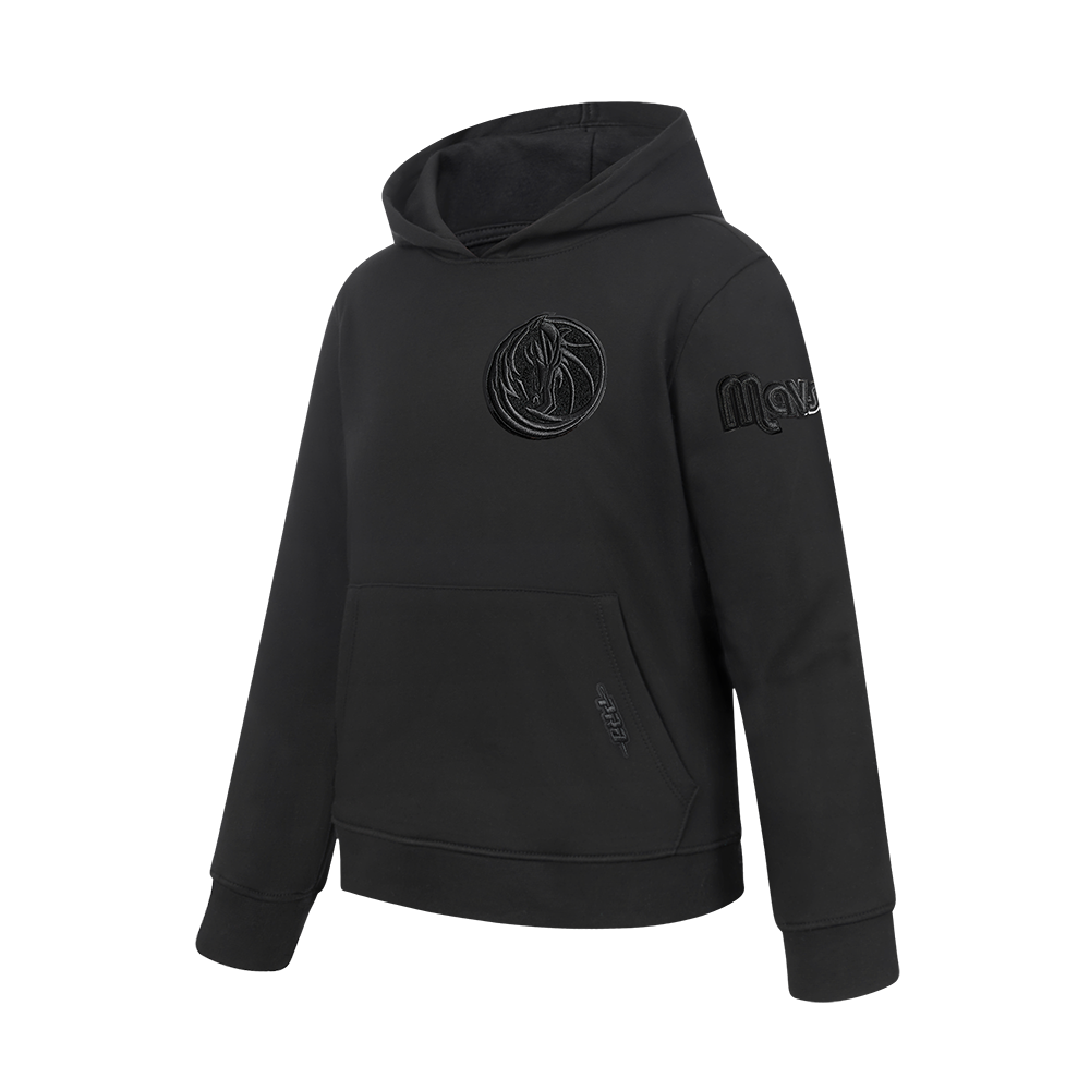 NBA DALLAS MAVERICKS TRIPLE BLACK CHANDAIL À CAPUCHON EN MOLLETON POUR GARÇON JUNIOR (NOIR)