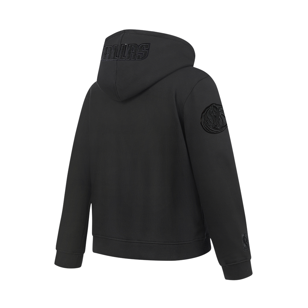NBA DALLAS MAVERICKS TRIPLE BLACK CHANDAIL À CAPUCHON EN MOLLETON POUR GARÇON JUNIOR (NOIR)
