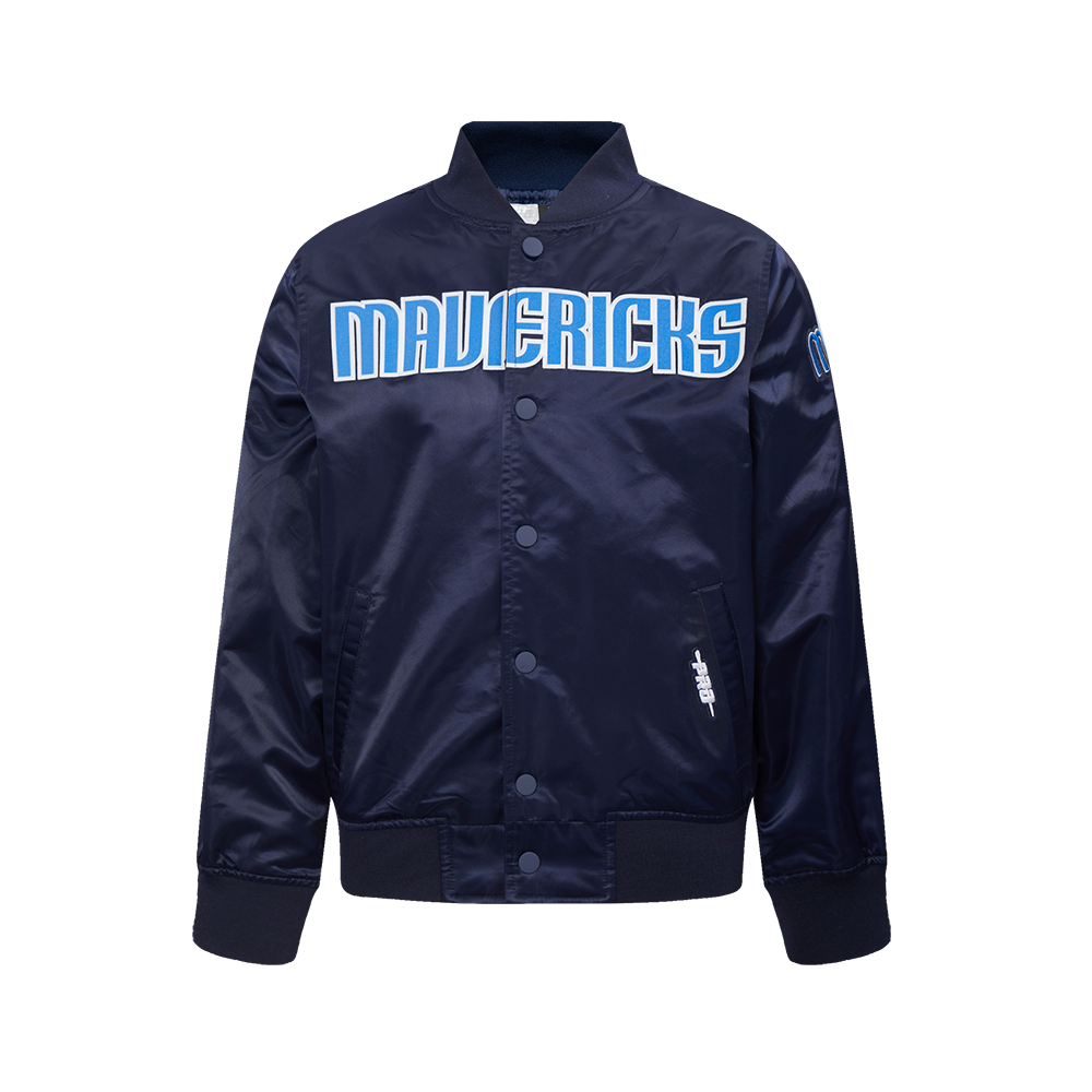 NBA DALLAS MAVERICKS CLASSIC BLOUSON EN SATIN POUR GARÇON JUNIOR (MARINE MINUIT)
