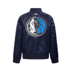 NBA DALLAS MAVERICKS CLASSIC BLOUSON EN SATIN POUR GARÇON JUNIOR (MARINE MINUIT)