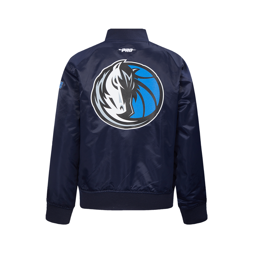 NBA DALLAS MAVERICKS CLASSIC BLOUSON EN SATIN POUR GARÇON JUNIOR (MARINE MINUIT)