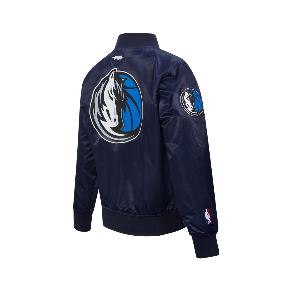 NBA DALLAS MAVERICKS CLASSIC BLOUSON EN SATIN POUR GARÇON JUNIOR (MARINE MINUIT)