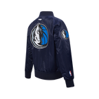 NBA DALLAS MAVERICKS CLASSIC BLOUSON EN SATIN POUR GARÇON JUNIOR (MARINE MINUIT)