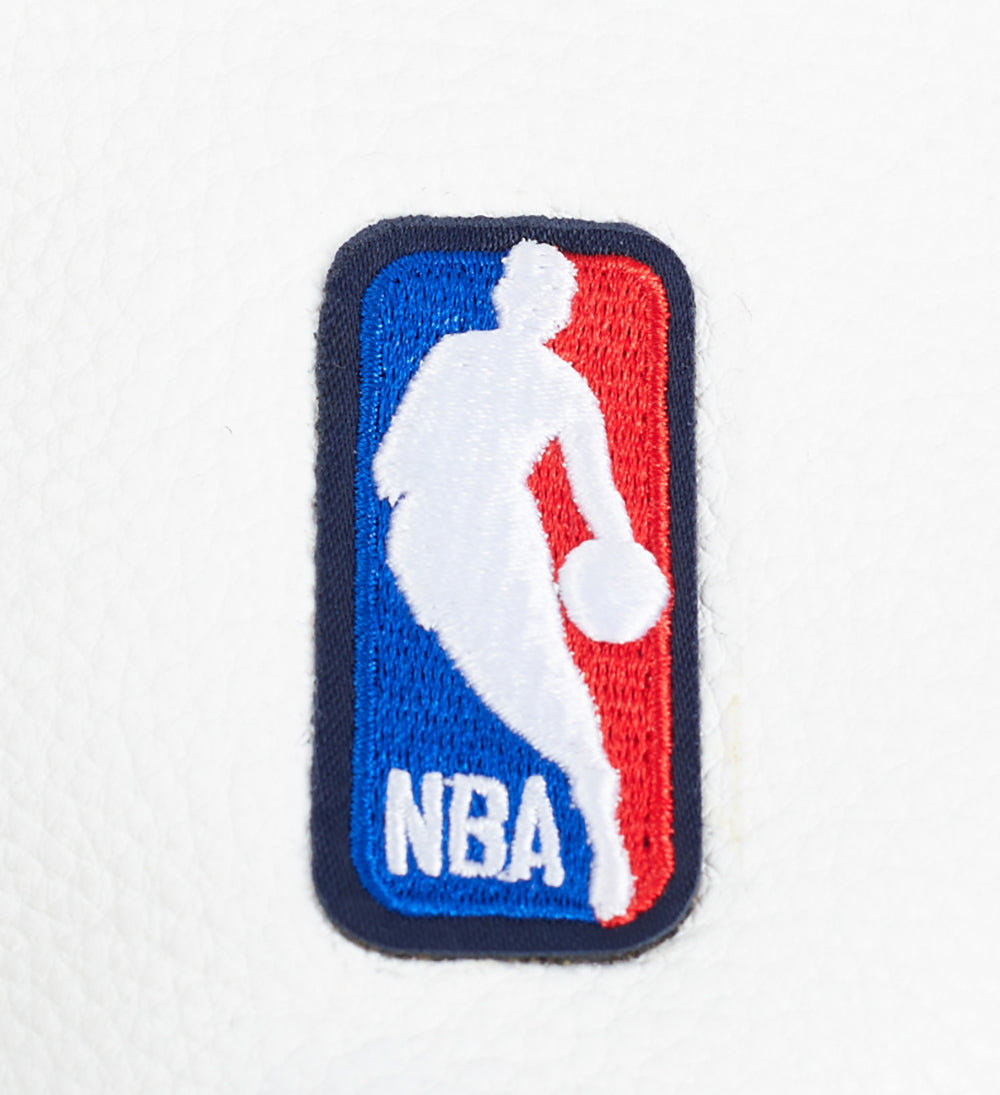 NBA DALLAS MAVERICKS RETRO CLASSIC BLOUSON COLLÉGIAL EN LAINE À BORDS CÔTELÉS POUR GARÇON JUNIOR (MARINE MINUIT/BLANC)