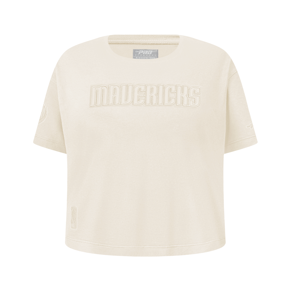 NBA DALLAS MAVERICKS NEUTRAL T-SHIRT À MANCHES COURTES ET À COUPE CARRÉE POUR FILLE JUNIOR (COQUILLE D'ŒUF)