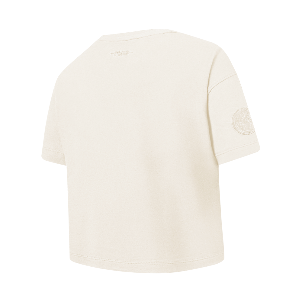 NBA DALLAS MAVERICKS NEUTRAL T-SHIRT À MANCHES COURTES ET À COUPE CARRÉE POUR FILLE JUNIOR (COQUILLE D'ŒUF)