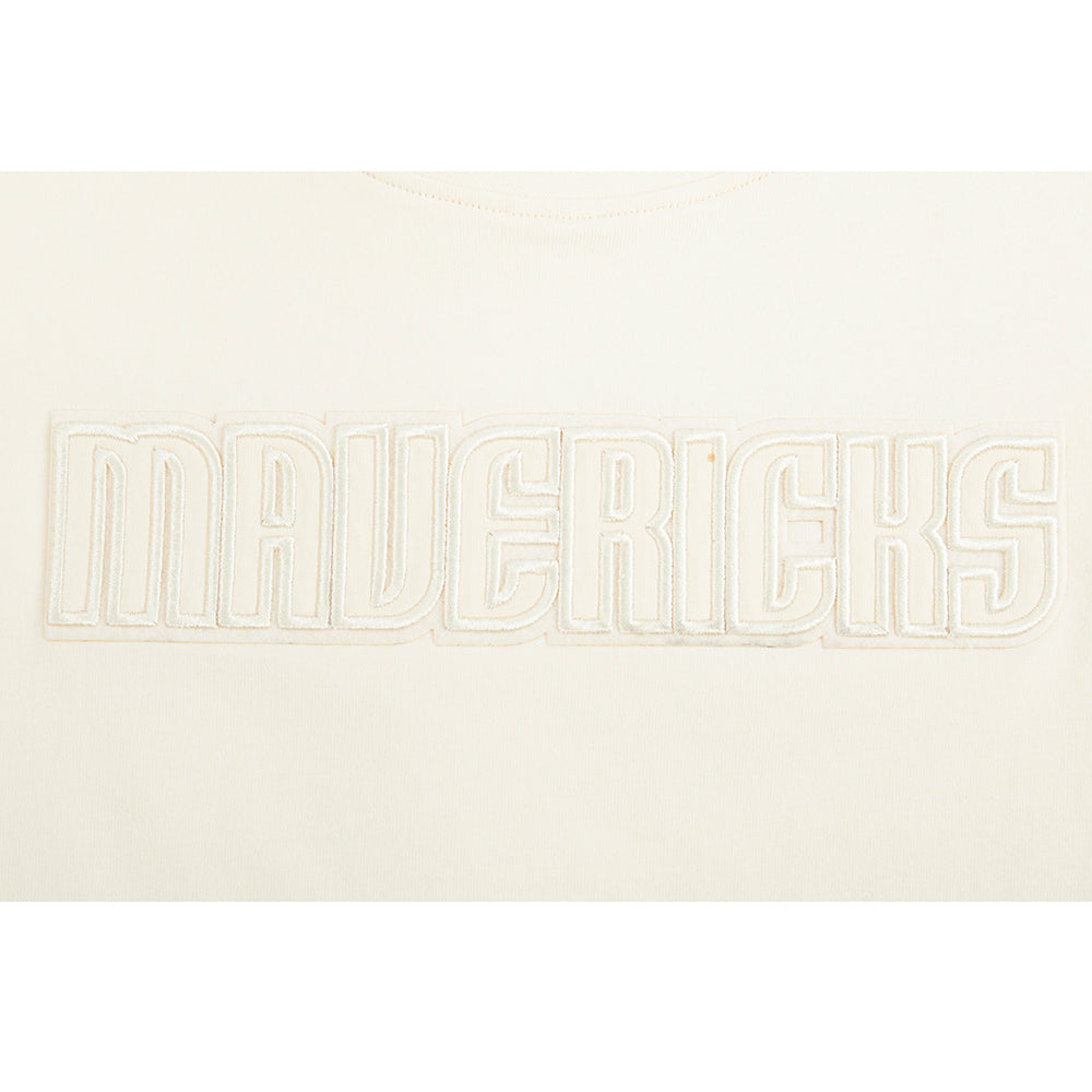 NBA DALLAS MAVERICKS NEUTRAL T-SHIRT À MANCHES COURTES ET À COUPE CARRÉE POUR FILLE JUNIOR (COQUILLE D'ŒUF)