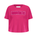 NBA DALLAS MAVERICKS TRIPLE PINK BIG GIRL'S SS BOXY TEE (BEETROOT PURPLE)