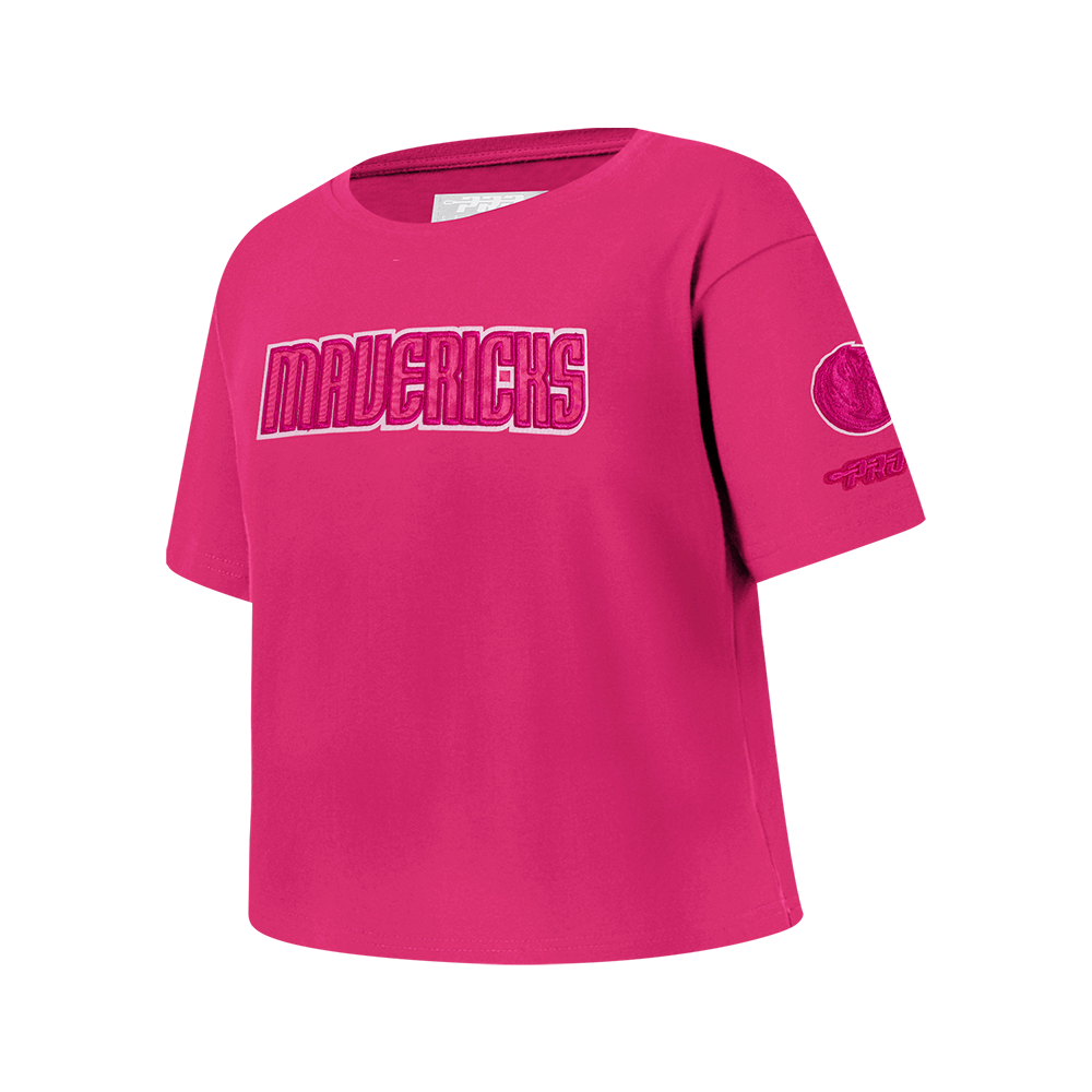 NBA DALLAS MAVERICKS TRIPLE PINK BIG GIRL'S SS BOXY TEE (BEETROOT PURPLE)