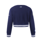 NBA DALLAS MAVERICKS RETRO CLASSIC CHANDAIL À COL ROND EN MOLLETON CÔTELÉ POUR FILLE JUNIOR (MARINE MINUIT)