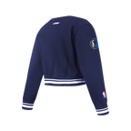 NBA DALLAS MAVERICKS RETRO CLASSIC CHANDAIL À COL ROND EN MOLLETON CÔTELÉ POUR FILLE JUNIOR (MARINE MINUIT)