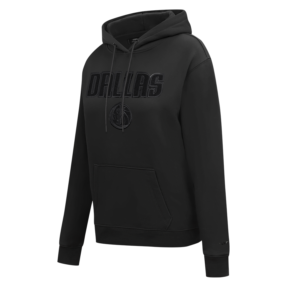 NBA DALLAS MAVERICKS TRIPLE BLACK WOMEN'S FLC PO HOODIE (TRIPLE BLACK)
