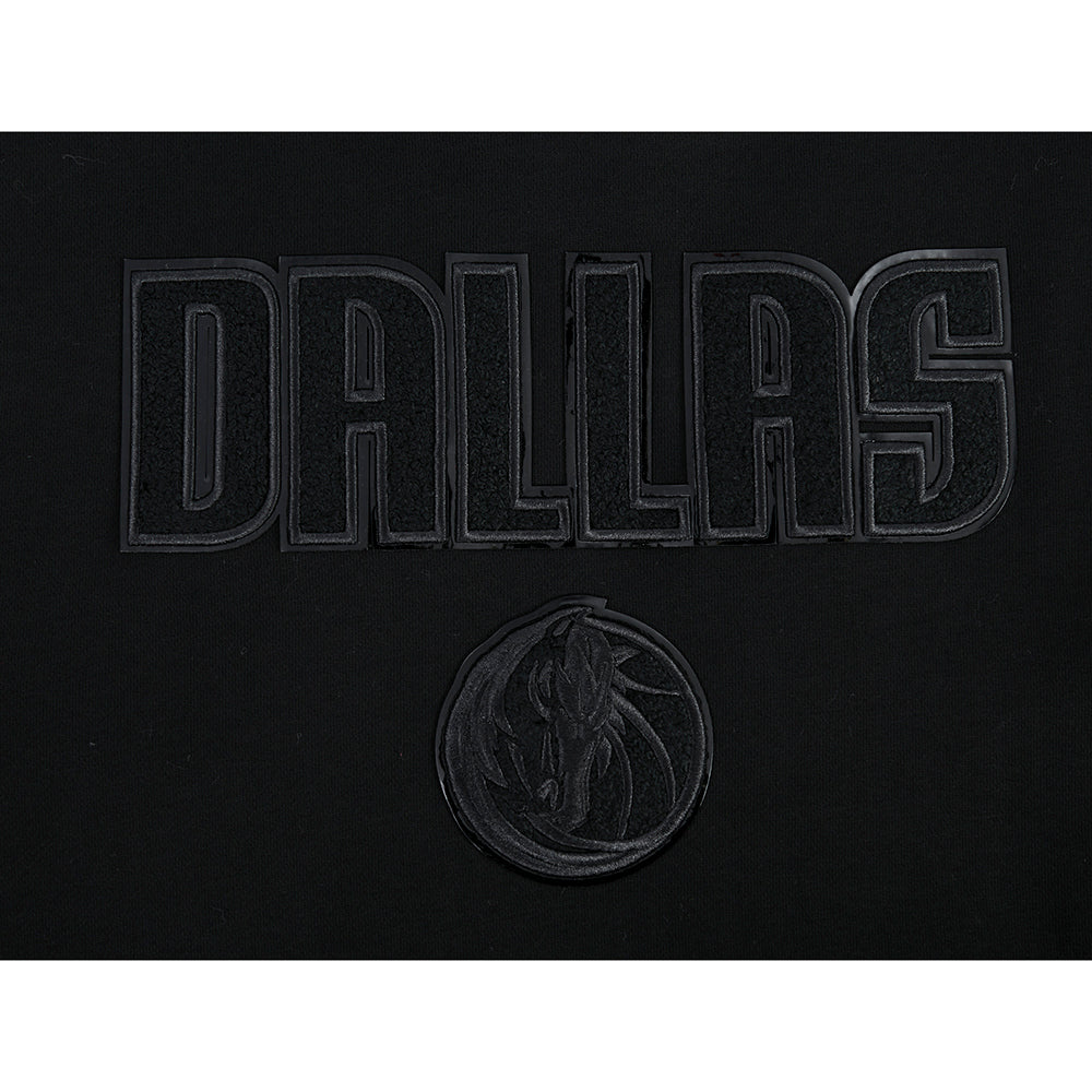 NBA DALLAS MAVERICKS TRIPLE BLACK WOMEN'S FLC PO HOODIE (TRIPLE BLACK)