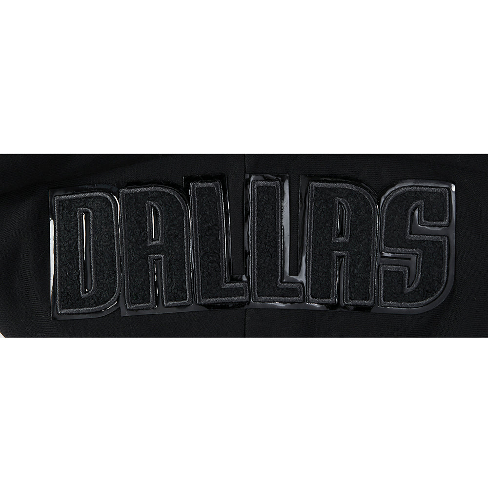 NBA DALLAS MAVERICKS TRIPLE BLACK WOMEN'S FLC PO HOODIE (TRIPLE BLACK)