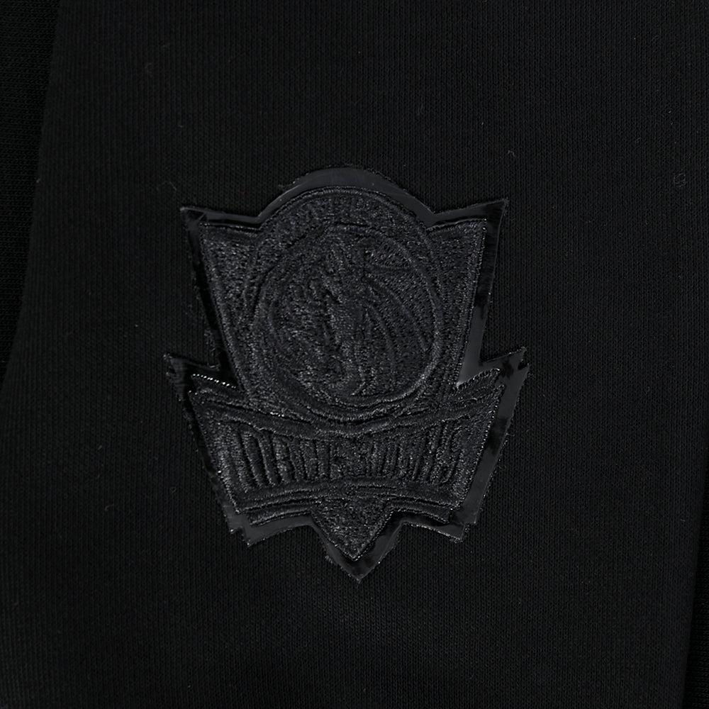 NBA DALLAS MAVERICKS TRIPLE BLACK WOMEN'S FLC PO HOODIE (TRIPLE BLACK)