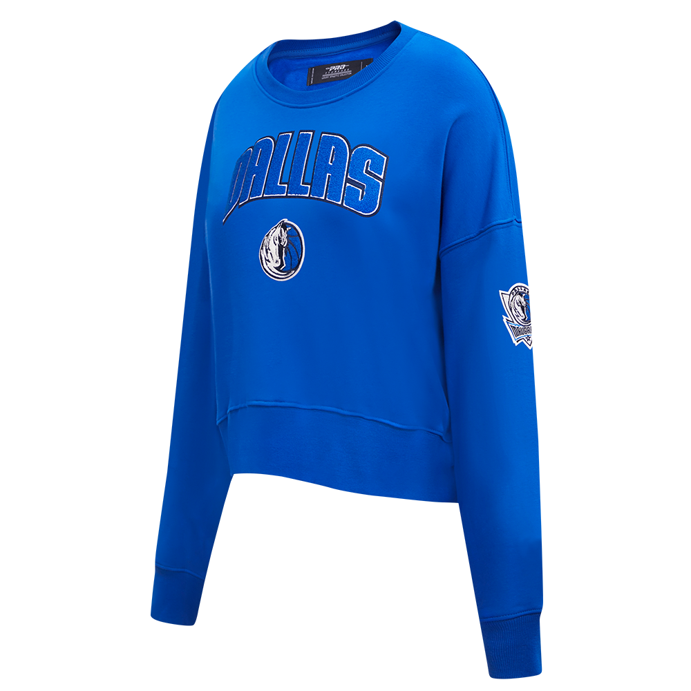 NBA DALLAS MAVERICKS CLASSIC WOMEN'S FLEECE CREWNECK (ROYAL BLUE)