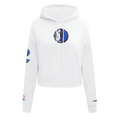 NBA DALLAS MAVERICKS CLASSIC CHANDAIL À CAPUCHON COURT EN MOLLETON POUR FEMME (BLANC)